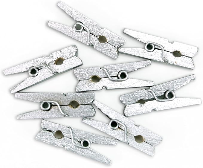 LWR CRAFTS Wooden Mini Clothespins 100 Per Pack 1" 2.5cm - Image 4