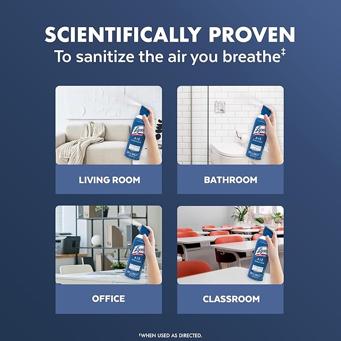 Lysol Air Sanitizer Spray with Bacterial Odor Eliminator - Image 4