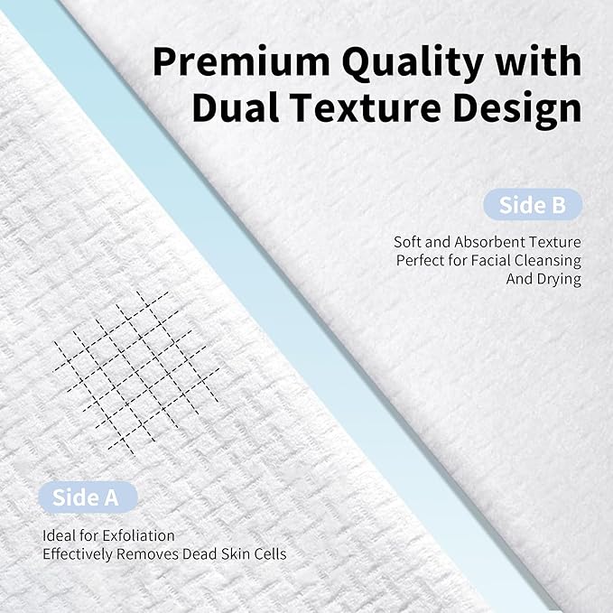Disposable Face Towels, Ultra Soft Biodegradable Dry Wipes, Makeup Remover - Image 2