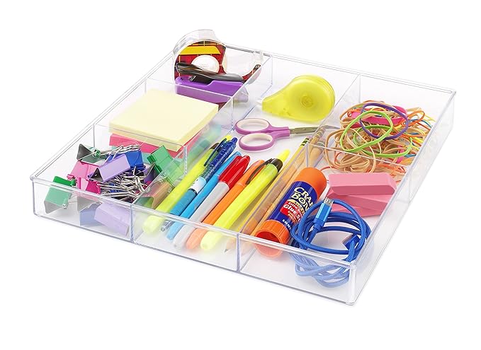 Whitmor Clear 6-Section Drawer Organizer | - Image 4