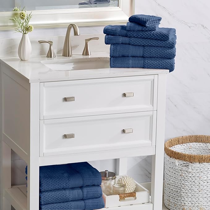 NY Loft 100% Cotton Hand Towels| 6 Pack Hand Towel Set | Absorbent & Quick-Dry - Image 8