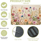Colorful Wildflowers Dish Drying Mat Meadow Flowers Floral Kitchen Mat 12"x19" - Image 4