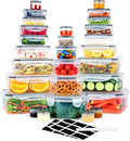 56 Pcs Large Food Storage Containers Set by FOOYOO