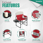 SUNNYFEEL Camping Directors Chair, Heavy Duty,Oversized Portable Folding Chair with Side Table, Pocket for Beach, Fishing,Trip,Picnic,Lawn,Concert Outdoor Foldable Camp Chairs - Image 7