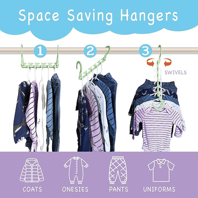 Wonder Hanger Max 10-Pack Space Saving Hangers, Reinforced Hooks Swivels 360° - Image 2