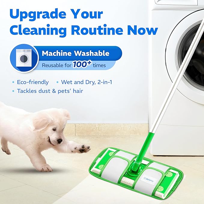 2 Pack Reusable Microfiber Mop Pads, Compatible - Image 8