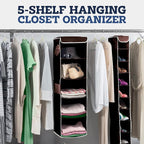 ZOBER Hanging Closet Organizer, 5-Shelf - Image 4
