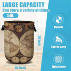 World Map Laundry Basket, Laundry Hamper Collapsible Oxford Cloth - Image 2