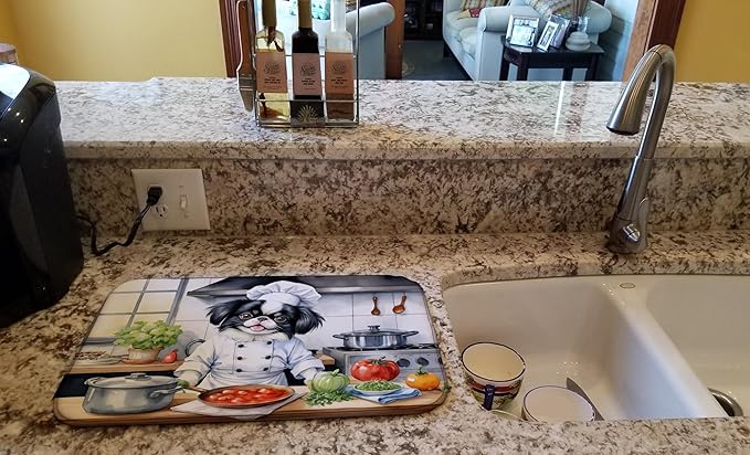 Caroline's Treasures DAC6271DDM Japanese Chin The Chef Dish Drying Mat - Image 2