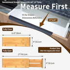 Utoplike Bamboo Dresser Drawer Dividers, Spring Loaded, Works in Kitchen - Image 3
