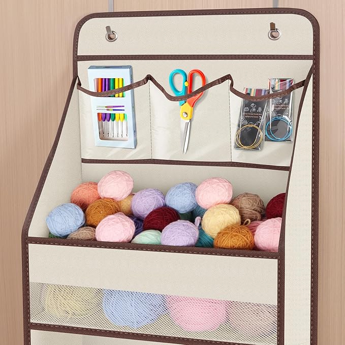 Univivi 5-Shelf Fabric Door Storage Over Door Hanging Organizer - Image 4