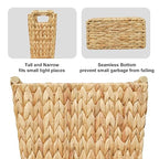 6 Gallon Wicker Trash Can with Wooden Handle, Wicker Waste Basket - Image 7