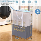 ELONG HOME 2 Pack Laundry Baskets, 92L Freestanding Laundry Basket - Image 3