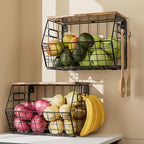 Delamu Stackable Metal Fruit Basket - Image 2