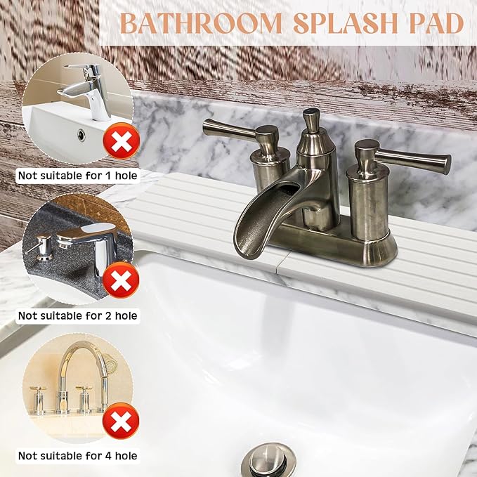 Faucet Mat Sink Splash Guard Oval and Round Splash Tap Pad Diatomite Stone - Image 3