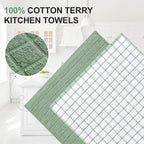 Homaxy Premium Cotton Kitchen Towels 16"x 28", Large Natural Ring Spun 390 GSM - Image 2