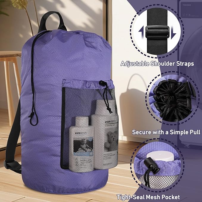 Laundry Bag Backpack Large Travel Laundry Bag - Image 3