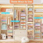 6 Tier Raised-Height Hanging Closet Organizer, Stackable Sweater Organizer - Image 6