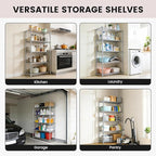 Xcity Storage Shelves, 5 Tier Heavy Duty Metal Shelving Unit, 2000 LBS Capacity Adjustable Steel Wire Shelf Organizer for Pantry, Kitchen, Garage, 14" D x 30" W x 60" H, Chrome - Image 7