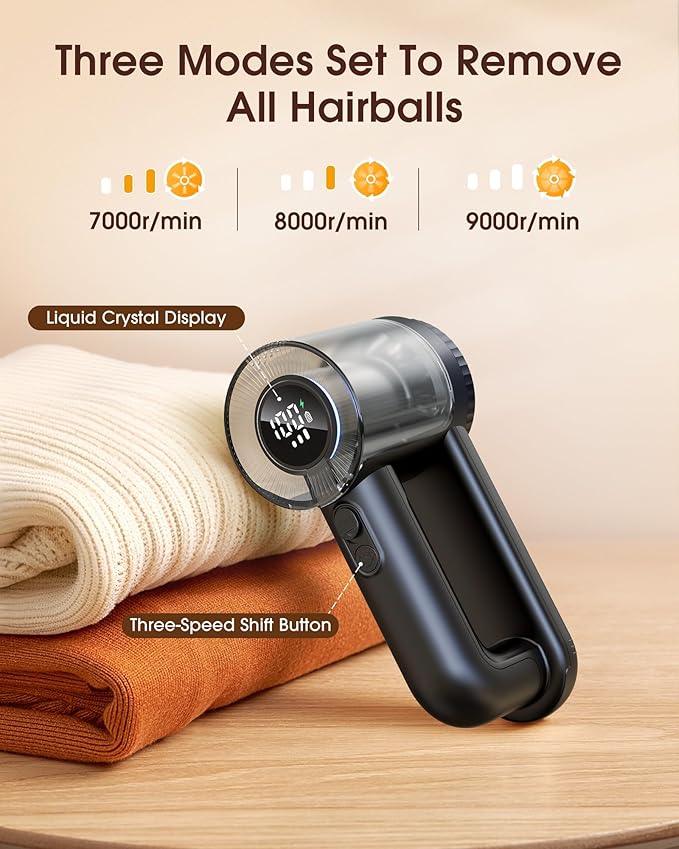 Fabric Shaver Electric Lint Remover Rechargeable Lint Shaver Digital Display - Image 7