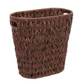 Wicker Trash Can, Waterproof Bathroom Waste Basket, Plastic Wicker Woven Waste by buynow