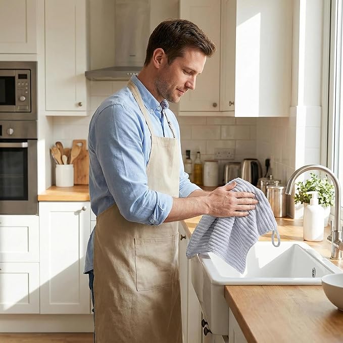 4PCS Gray Microfiber Hand Towels - Image 6