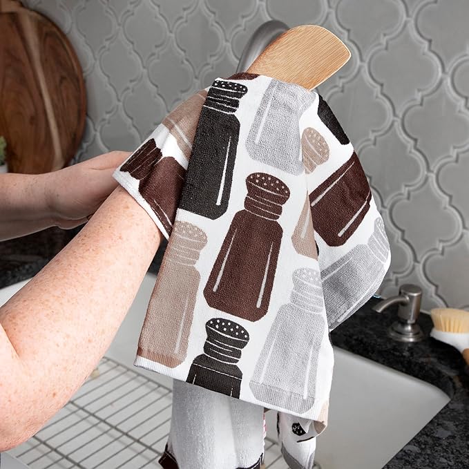 T-Fal Fiber Reactive Print Kitchen Towels: Highly Absorbent, Super Soft - Image 4