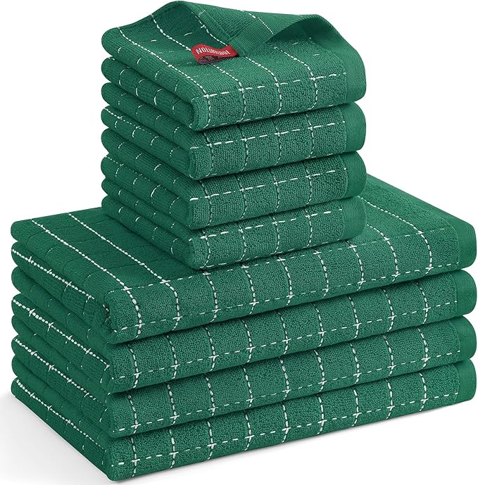 Mordimy 100% Cotton Terrycloth Kitchen Towels and Dishcloths Sets, Soft and by Mordimy