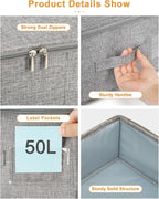 punemi Under Bed Storage, 3 Pack Underbed Storage Container Bags - Image 6