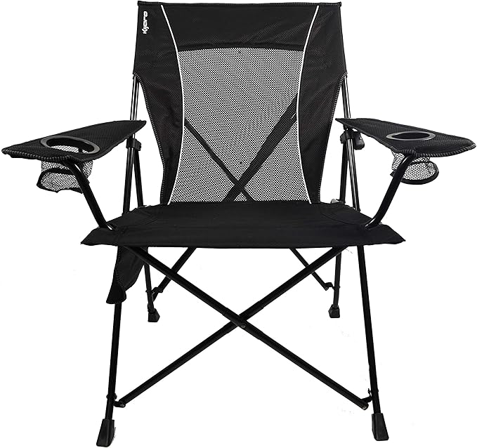 Kijaro Foldable Camping Chair, Vik Black, Polyester, Mesh, Steel, Portable, Durable, Unisex - Image 4