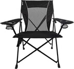 Kijaro Foldable Camping Chair, Vik Black, Polyester, Mesh, Steel, Portable, Durable, Unisex - Image 4