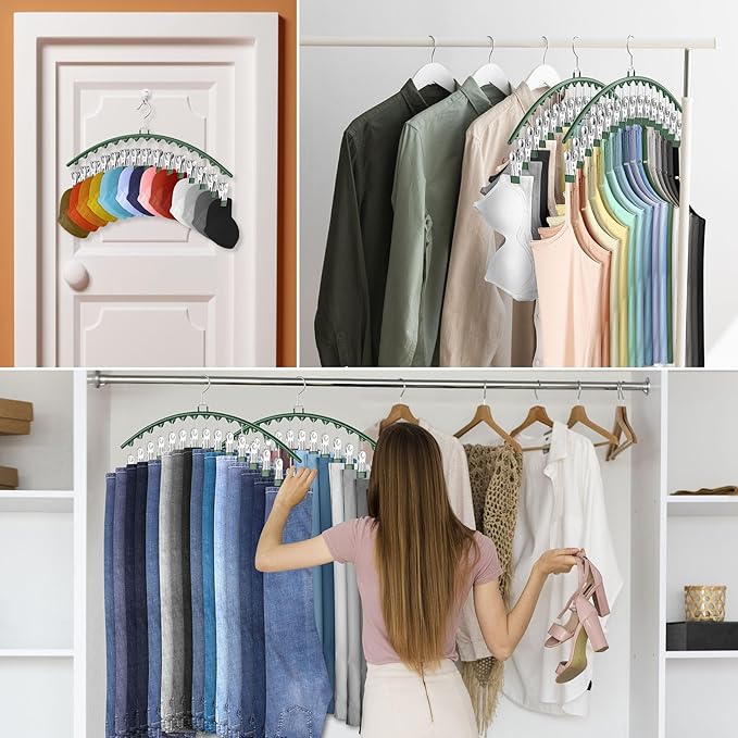 3 Pack Legging Organizer for Closet Hanging, Pants Hangers - Image 7