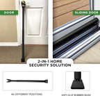 Sliding Door Security Bar, Door Jammer 2-in-1 Adjustable, Door Stoppers - Image 2