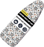 Ironing Board Cover and Pad 18"x49" Extra Thick Natural Cotton, Scorch and by UniSimp