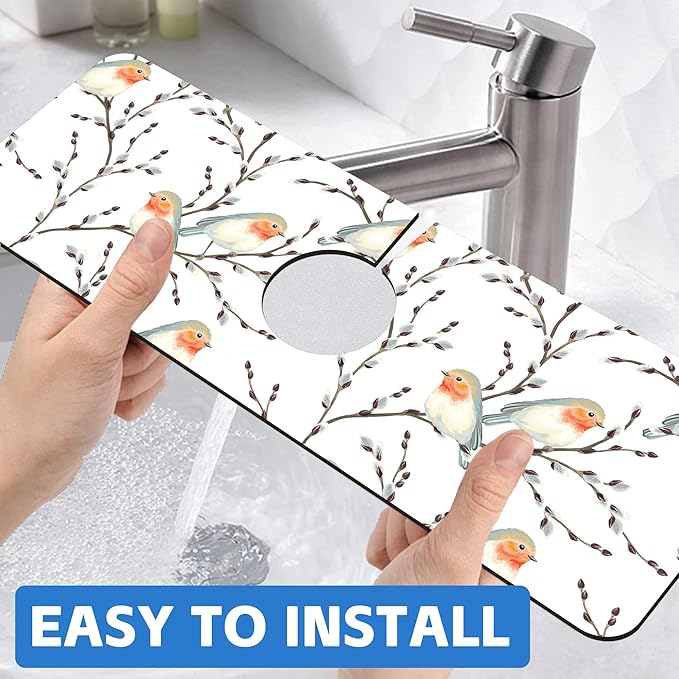 Willow Branches and Robin Dish Drying Mat - Image 6
