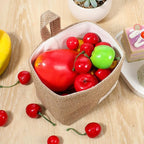 Small Cotton and Linen Hanging Storage Basket Wall Hanging Storage Bags - Image 7