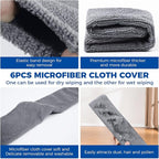 6pcs Dusters Replacement Cloth Retractable Gap Dust Cleaner Cloths, Reusable - Image 3