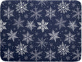 Winter Blue Snowflake Dish Drying Mat by Unknown