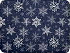 Winter Blue Snowflake Dish Drying Mat by Unknown