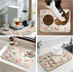 Spring Flowers Floral Dish Drying Mats Spring Summer Hummingbird Dish Mat - Image 7