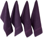 DII Basic Terry Collection Waffle Dishtowel Set, Solid Eggplant, 4 Piece by DII