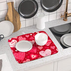 Valentine Day Love Heart Dish Drying Pad 16 x 18 Inch - Image 6