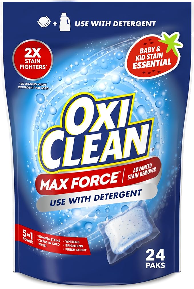 OxiClean Max Force Advanced Stain Remover Power Paks, Color-Safe, Bleach-Free by OxiClean