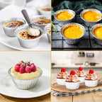 Aluminum Foil Baking Cups, 150 Pack Disposable 5 Oz Ramekins Aluminum Cupcake - Image 5