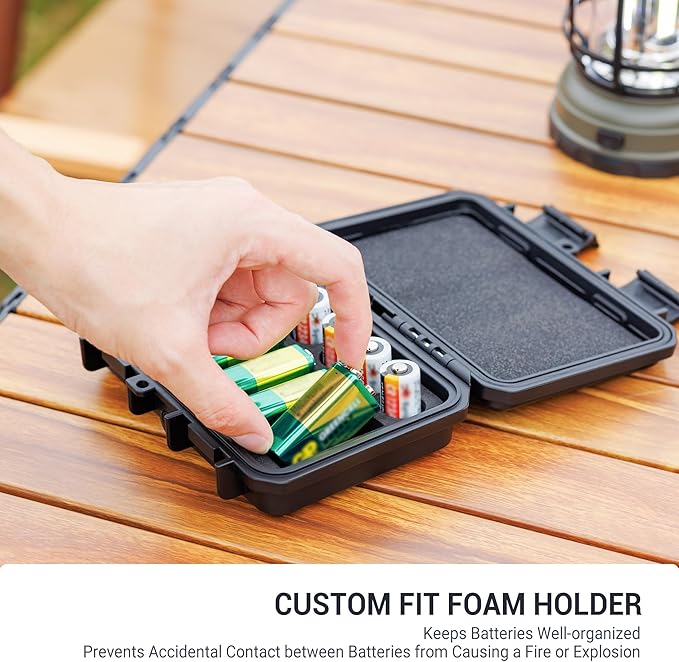 KIWIFOTOS 12 Slots 9V & CR2 CR123A Battery Storage Organizer Case IP67 - Image 2