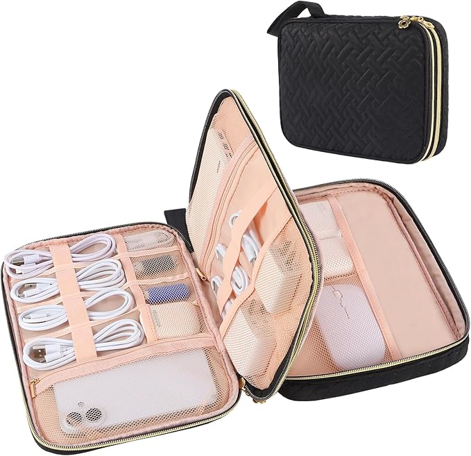 Electronics Organizer Travel Case, Charger Bag Cord Organizer Travel, by ZFZGFRCS