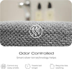 Luxury Silver-Infused Gray Washcloths 4-Pack, 12.9"x12.9" - Image 2