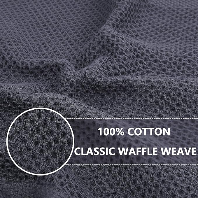 Homaxy 100% Cotton Waffle Weave Kitchen Dish Towels, Ultra Soft Absorbent Quick - Image 2