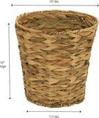 Household Essentials Wicker Waste Basket, Woven Leaf Basket - Image 2