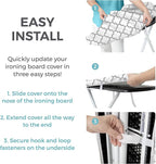 HOME GENIE Ironing Board Cover, Extra Thick Padding, Scorch Resistant Silicone - Image 7